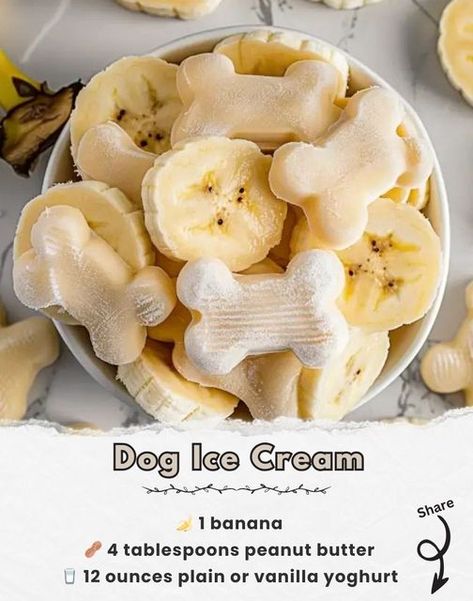 Grandma's Best Recipes Dog Ice Cream Recipe, Frozen Dog Treats, Vanilla Ice Cream Recipe, Dog Ice Cream, Frozen Dog, Ice Cream Recipe, Kids Recipes, Ice Cream Recipes, Vanilla Ice Cream