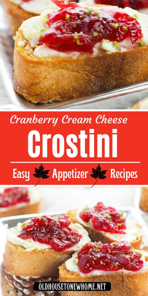 Cranberry Crostini Cranberry Christmas Appetizers, Christmas Crostini Appetizers, Crostini Recipes Appetizers, Crustini Appetizers Winter, Cranberry Sauce Appetizer, Easy Crostini Appetizers, Couch Caviar, Cranberry Sauce Leftover Recipes, Leftover Cranberry Sauce Recipes