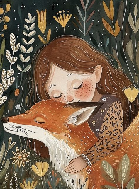 Fall Illustration Art, Fox Illustration Art, Storybook Art Illustrations, Cozy Illustration, Whimsical Art Paintings, Storybook Art, Fox Painting, Dreamy Artwork, Autumn Illustration