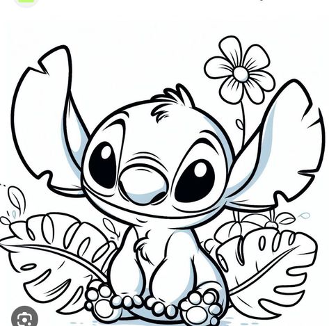 Lilo Y Stitch Dibujo, Pintar Disney, Disney Stitch Tattoo, Lilo En Stitch, Stitch Coloring Pages, Stitch Tattoo, Arte Doodle, Lilo And Stitch Drawings, Lilo Y Stitch