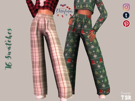 The Sims Resource - Christmas Pants - MTP15 Sims4 Cc Christmas Clothes, Sims 4 Cc Plaid Pants, Sims 4cc Pants, Sims 4 Christmas Sweater Cc, Sims4 Christmas Clothes, The Sims Resource Christmas, Christmas Cc Sims 4 Clothes, Sims 4 Pants Maxis Match, Sims 4 Sweaters Cc