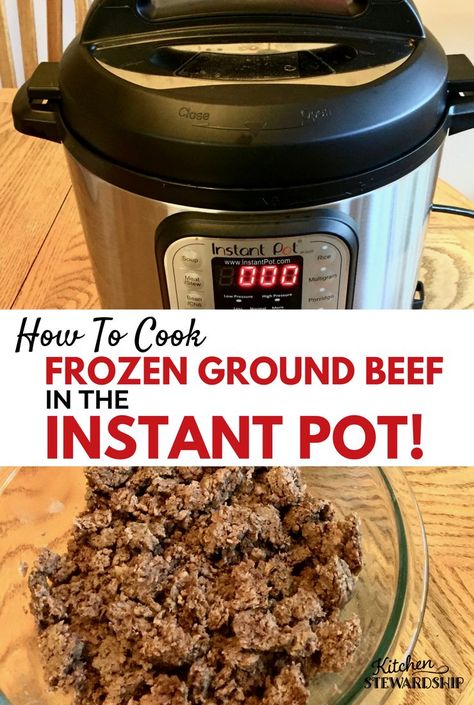 Forgot to thaw your frozen ground beef before dinner? Have no fear. Let the Instant Pot do the work of thawing and cooking delicious ground beef for you. Power Pressure Cooker, Pressure Cooking Recipes, Ground Beef Stroganoff, Electric Pressure Cooker Recipes, Cooking Bacon, Frozen Meat, Electric Pressure Cooker, Instant Pot Dinner Recipes, Do The Work