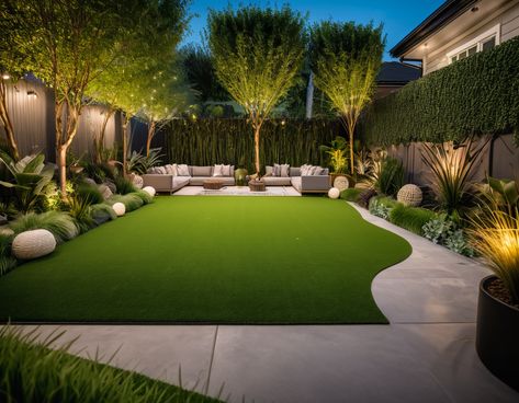 Backyard Golf, Land Scapes, Garden Improvement, Golf Green, Modern Luxury Bedroom, House Deco, Backyard Remodel, Concrete House, Artificial Turf