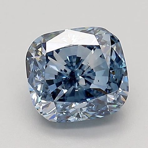 1.38 Ct. Fancy Blue Cushion Lab Created Diamond | 5963387Y Natural Blue Diamond, Rituals Set, Gorgeous Engagement Ring, Cushion Diamond, Blue Cushions, Lab Created Diamonds, Blue Diamond, Rarity, Lab Diamonds