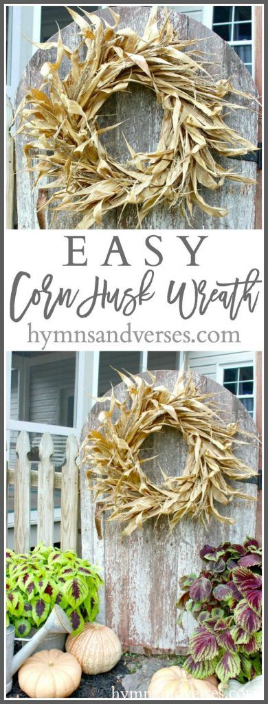 Wreaths Made From Corn Husks, Fall Corn Husk Wreath, Diy Cornhusk Wreath, Corn Husk Garland Diy, Corn Tassel Wreath, Cornhusk Wreath, Corn Decorations, Diy Fall Wreaths, Corn Husk Wreath