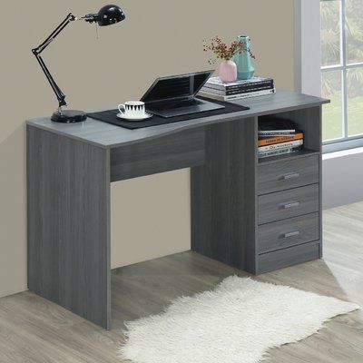 Workspaces Design, Redecorate Room, Small Study Table, Classy Desk, Computer Table Design, Gray Desk, Computer Desk Design, Study Table Designs, Study Desk Decor