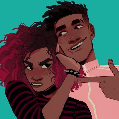 Character Art Couple Cute, Vilitigo Character Design, Black Guy Art, Black Anime Couple, Character Design Couple, Poc Character Design, Black Character Art, Couple Character Design, Black Character Design