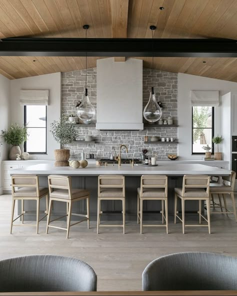 Kitchen Island With Sink Decor, Plaster Hood, Construction Photography, Kitchen Stone, Brooke Wagner, Kitchen Island With Sink, Sink Decor, Black Kitchen Island, Large Kitchen Island