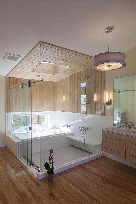 Soaking Tub Shower Combo, Bathtubs For Small Bathrooms, Design Interior Baie, Makeover Kamar Mandi, Bathtub Shower Combo, Contemporary Bathtubs, Shower Tub Combination, Bathroom Remodel Cost, Brick Path