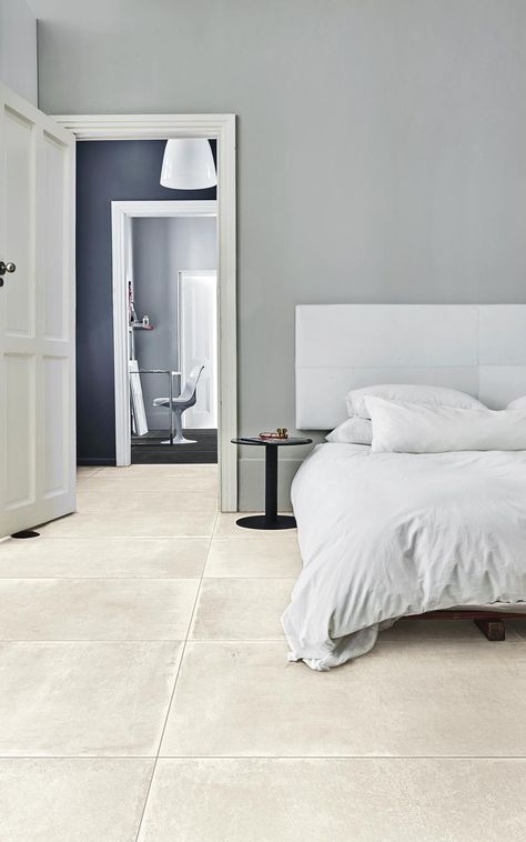 Patina Cera 29.5 x 29.5 #porcelain #patina #wornlook #floortile #walltile #bedroom #home #statementstile Modern Bedroom Tile Flooring Ideas, Bedroom Wall Tiles Design, Bedroom Tiles Design, Bedroom Tiles, Bedroom Floor Tiles, Beige Floor Tile, Tiles Bedroom, Bedroom Tile, Ceramics Tile