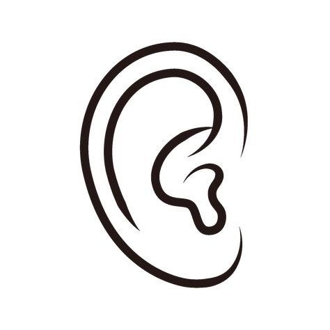 Ear Picture Drawing, Ear Drawings, Ear Clipart, Ears Drawing, Ear Images, Ear Drawing, Ok Hand Sign, Ear Outline, Ear Picture