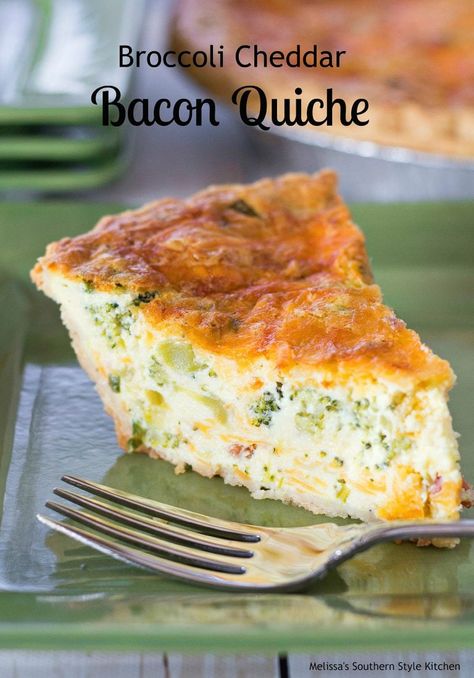 Enjoy a big piece of this Broccoli Cheddar Bacon Quiche at any meal of the day #cheddarbroccolibaconquiche #broccolicheddar #quiche #cheddarquiche #bacon #bestquicherecipes #brunch #breakfast #dinner #dinnerideas #broccoli #southernrecipes #southernfood Best Quiche Recipe Ever, Best Quiche Recipe, Filet Mignon Chorizo, Best Quiche, Bacon Quiche Recipe, Best Quiche Recipes, Broccoli Cheddar Quiche, Cheddar Quiche, Indulgent Recipes