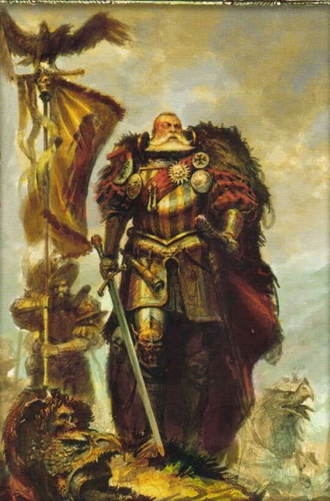 General of the Empire Warhammer Fantasy Artwork, Warhammer Empire Art, Warhammer Fantasy Art, Warhammer Fantasy Empire Art, Warhammer Empire Knights, Warhammer Commissar, Warhammer The Empire, Empire Knights Warhammer, Fantasy Empire