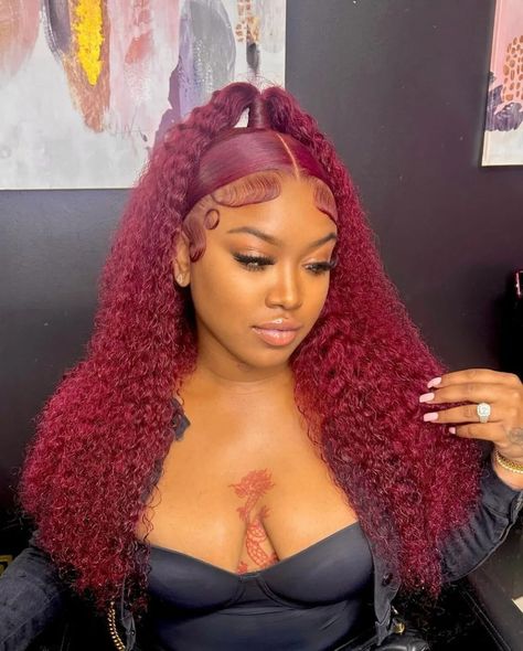 The best hair color ideas for dark skin women to try the rest of 2024 14 Natural Looking Curls, Weave Ponytail Hairstyles, Curly Lace Wig, 13x4 Lace Front Wig, Weave Ponytail, White Blonde Hair, Creative Hair Color, Hair Color Burgundy, Creative Hair