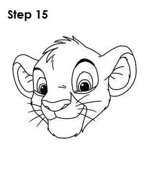 Simba Drawing Easy, How To Draw Simba, Simba Drawing, Lion King Images, King Drawing, Disney Character Drawings, Lion King Drawings, Easy Disney Drawings, Disney Drawings Sketches