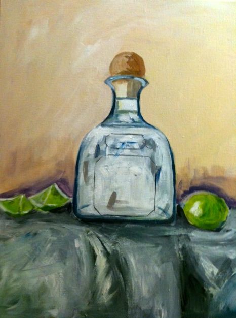 Tequila Bottle Painting Liquor Bottle Painting Canvas, Alcohol Bottle Painting On Canvas, Painting Ideas On Canvas Mexican, Tequila Bottle Painting, Mexican Canvas Painting, Tequila Painting, Bench Painting, Drink Advertisement, Crab Painting