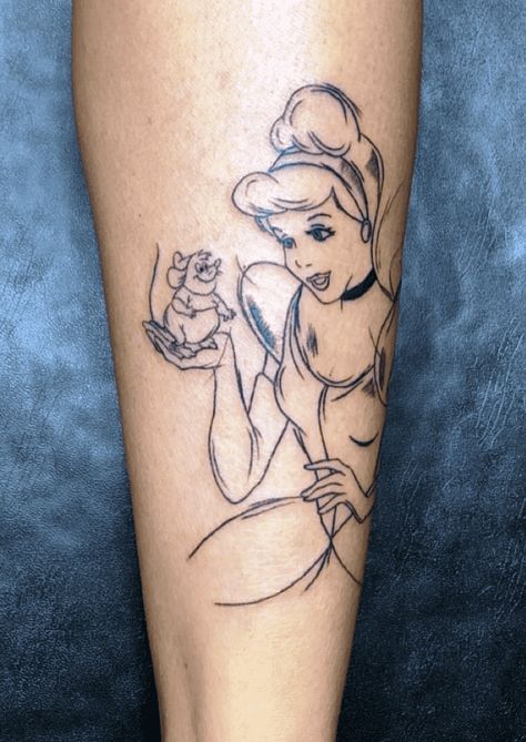 Cinderella Tattoo Design Images (Cinderella Ink Design Ideas) Simple Cinderella Tattoo, Cinderella Jaq And Gus Tattoo, Disney Cinderella Tattoo Ideas, Disney Cinderella Tattoo, Cinderella Slipper Tattoo, Disney Tattoos Simple, Gus Gus Tattoo, Disney Tattoos Cinderella, Cinderella Tattoo Ideas