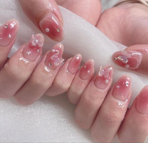 Asian Nails, Hello Nails, Hippie Nails, Beauty Nails Design, Nail Jewels, Casual Nails, Blush Nails, Pretty Gel Nails, Really Cute Nails