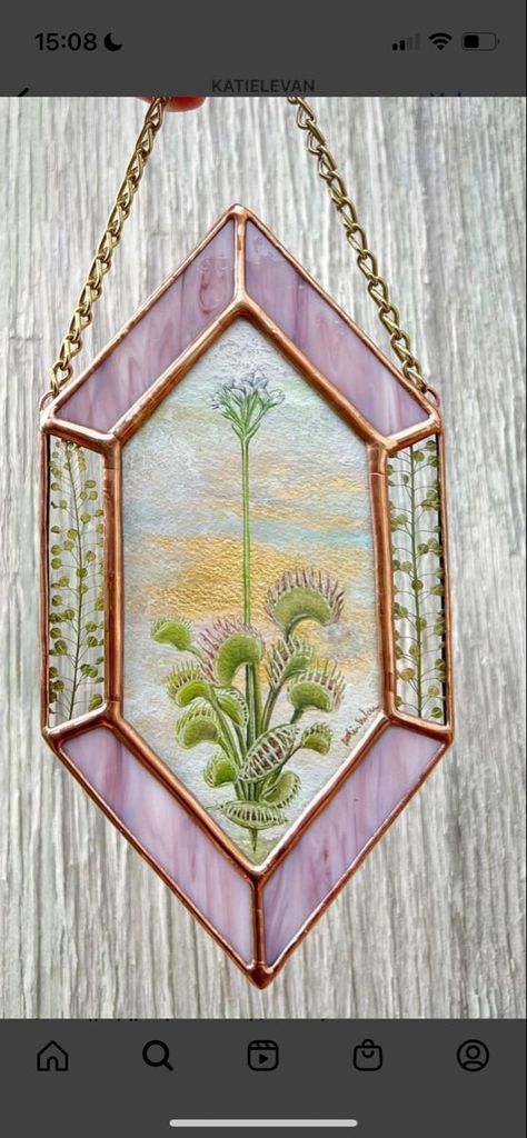 Fly Trap, Stained Glass Ornaments, Venus Fly Trap, Fly Traps, Stained Glass Crafts, Mini Series, Stained Glass Designs, Glass Crafts, Glass Design