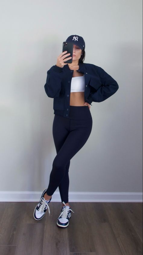 sneaker outfit inspo for fall #ad Navy Dunks Outfit, Nike Dunk Low Vintage Navy, Nike Dunk Low Outfit Woman, Low Dunks Outfit, Dunk Low Outfit Women, Nike Dunk Low Outfit, Navy Blue Outfit, Dunks Outfit, Nike Low Tops