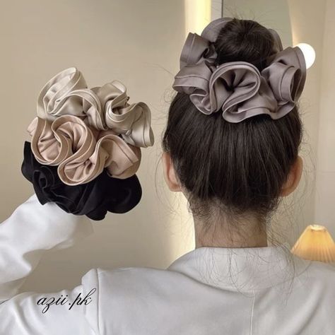 Here we're providing beautiful silk scrunchies. These scrunchies are specially made to ✅ Stabilise your hijab ✅ A fabric-covered elastic hair tie to cover your hair ✅ Give a shape to your hijab So, don't be late.😊 Shop via DM. - - - - - #aziipk #scrunchies #scrunchiestyle #modest #modestfashion #hijab #hairtie #hijabi #fashion #fashionstyle Scrunchie Styles, Silk Scrunchies, Premium Colors, Elastic Hair Ties, Hijabi Fashion, Hair Tie, Fabric Covered, Modest Fashion, Hair Ties