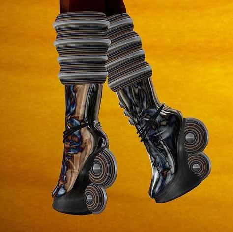 future skates? Futuristic Boots, Super Suit, Cyberpunk Clothes, Derby Girl, Clubbing Aesthetic, Hero Costumes, Roller Skate, Roller Skates, Roller Derby