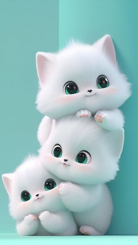 Cartoon Pets, List Background, Cat Phone Wallpaper, Cute Puppies And Kittens, Cute Cat Illustration, Cute Mobile Wallpapers, Cute Small Animals, Image Chat, Cute Little Kittens