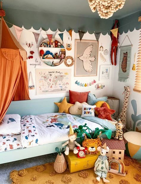 Modern Industrial Boho, House Traditional, Industrial Boho, Boho Beach House, Toddler Boy Room Decor, Kids Rooms Inspo, Colorful Kids Room, Moroccan Boho, Kids Bedroom Inspiration