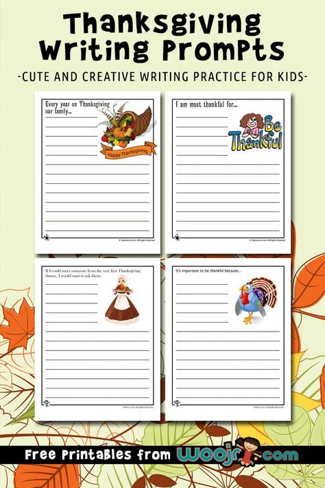 Thanksgiving Writing Activities 2nd Grade, Thanksgiving Writing Prompts 2nd Grade, Thanksgiving Writing Activities Grade 3, Thanksgiving Prompts, Autumn Homeschool, Thanksgiving Writing Activities, Projects For Elementary Students, Writing Practice For Kids, Thanksgiving Writing Prompts