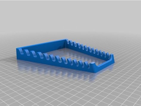 Wrench Holder/Organizer by pjacob77 - Thingiverse 3d Printed Tool Organizer, Wrench Holder, Useful 3d Prints, 3d Printer Designs, 3d Printing Projects, Raised Panel, Tool Organization, Wrench, Tool Box