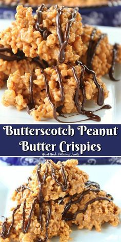 Butterscotch Peanut Butter, Butterscotch Desserts, Peanut Butter Rice Krispie Treats, Peanut Butter Rice Krispies, Peanut Butter Balls Recipe, Averie Cooks, Krispie Treats Recipe, Cereal Treats, Peanut Butter Cookie