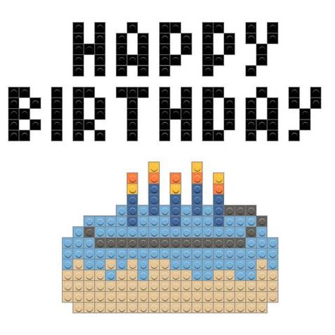 Designs – Page 186 – BRIK Happy Birthday Pixel Art, Pixel Art Birthday, Easy Pixel Art, Pixel Drawing, Bead Making, Pixel Art Grid, Pix Art, Minecraft Party, Pixel Art Design