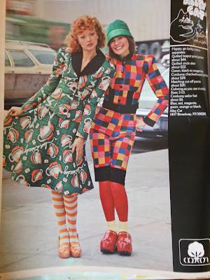 Wow - I love these outfits! Betsey Johnson Alley Cat Clothing in a vintage 70s Seventeen magazine 70s Clothing, Fashion 1970s, Fashion 70s, 60s And 70s Fashion, Seventies Fashion, Vintage Betsey Johnson, Seventeen Magazine, Alley Cat, Butterick Pattern