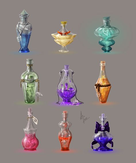 Poison Potion, Poison Bottles, Magical Objects, 16 Tattoo, Poison Bottle, Bottle Drawing, Magic Bottles, Fantasy Props, Homemade Drinks