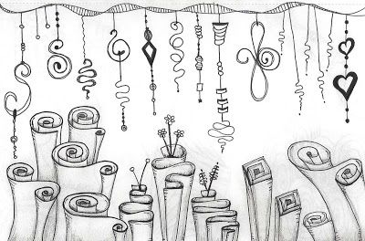 Midnight Pixy Designs: Zentangle Dangles and Curtains Zentangle Dangles, Cool Designs To Draw, Idea Journal, Zentangle Ideas, Zen Doodle Patterns, Zentangle Tutorial, Simple Sketch, Tangle Doodle, Zentangle Designs