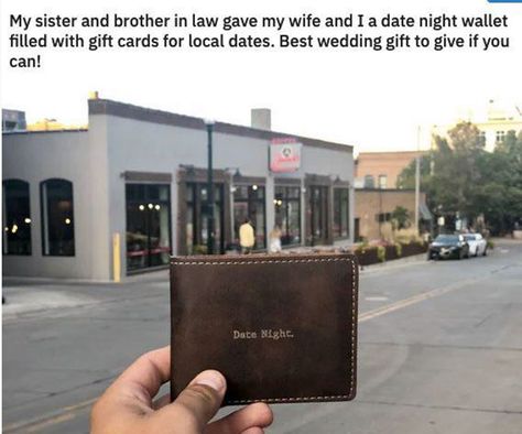 Date Night Wallet, Relationship Things, Date Night Gifts, Presents For Boyfriend, Best Wedding Gifts, Bride And Groom Gifts, Future Wedding Plans, Wallet Gifts, Night Ideas