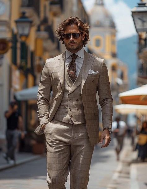 48 hours left see some issues why? Italian Mens Fashion, Summer Wedding Suits, British Style Men, Man Dressing Style, Italian Lifestyle, Dress Suits For Men, The Other Guys, Italian Men, Formal Suits