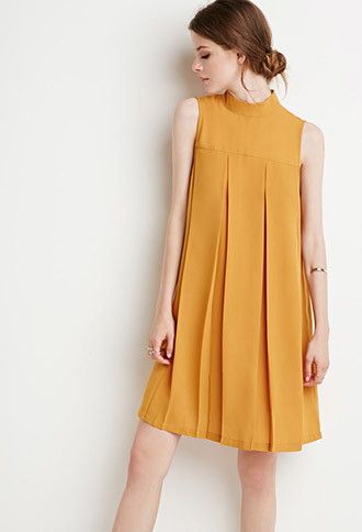 Contemporary Pleated Trapeze Dress | Forever 21 - 2000142853 1960s Style Dress, 1950s Fashion Dresses, Kleidung Diy, Trapeze Dress, Outfit Trends, Vintage Style Dresses, 여자 패션, Fesyen Wanita, Retro Dress