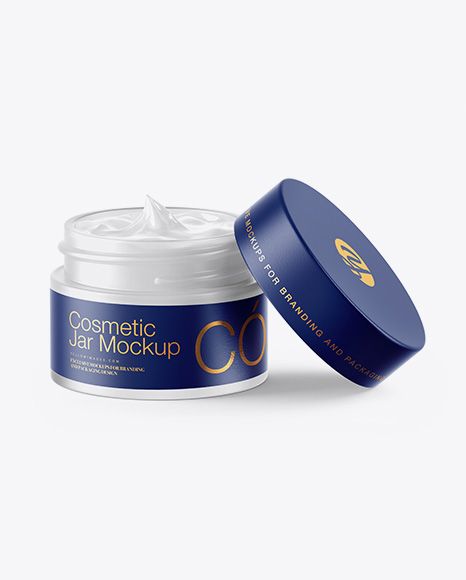 Opened Frosted Clear Glass Cosmetic Jar Mockup Cosmetic Jar Packaging Design, Cream Label Design, Wig Business, Cosmetic Labels Design, Blue Packaging, Mockup Packaging, Mockup Template Free, Cosmetics Mockup, Jar Mockup