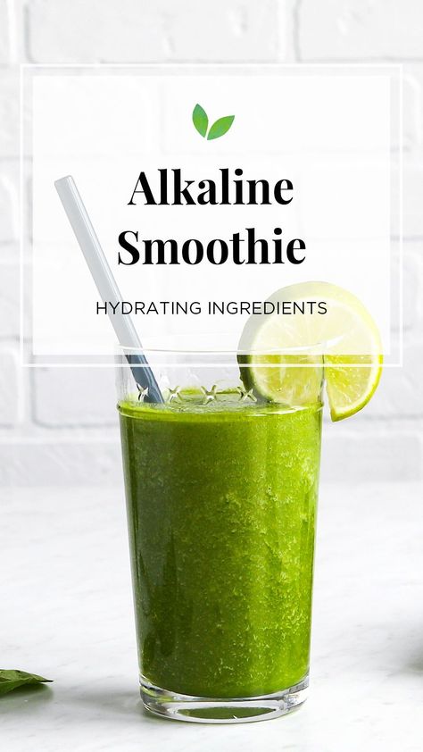 Alkaline Green Smoothie, Alkaline Diet Smoothie Recipes, Alkaline Drinks Mornings, Hydration Smoothies, Alkaline Smoothie Recipes, Alkaline Drinks, Hydrating Smoothie, Alkaline Smoothie, Alkaline Fruits