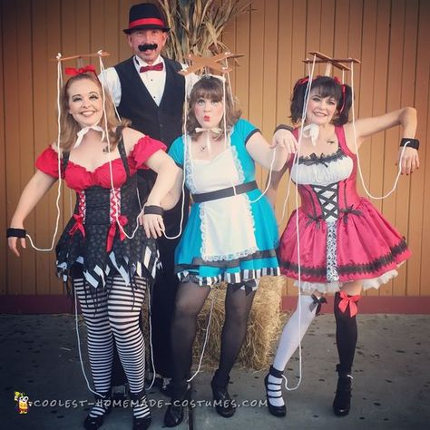 Coolest+DIY+Marionette+Puppet+Costumes+and+Puppeteer+Costume Puppet Costume Diy, Diy Marionette Costume, Marionette Costume Diy, Marionette Halloween Costume, Marionette Puppet Costume, Puppet Costume Halloween, Puppeteer Costume, Marionettes And Puppeteers, Diy Marionette