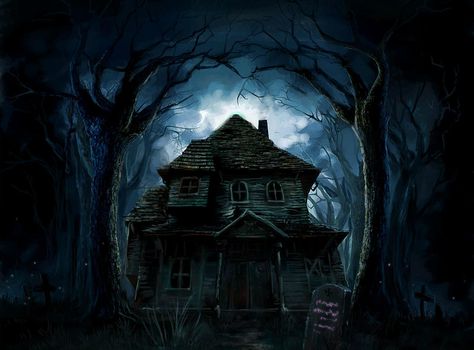 View, download, comment, and rate this 1600x1182 Haunted Wallpaper - Wallpaper Abyss Haunted Wallpaper, Tree House Wallpaper, Haunted Pictures, Haunted Mansion Wallpaper, Scary Houses, Dark House, Scary Wallpaper, Goth Wallpaper, Horror House