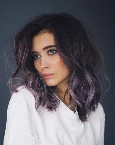 Pastel Purple Hair, Lavender Hair Colors, Hair Color Streaks, Lilac Hair, Black Hair With Highlights, Lavender Hair, Hair Color And Cut, Hair Coloring, Hair Inspiration Color