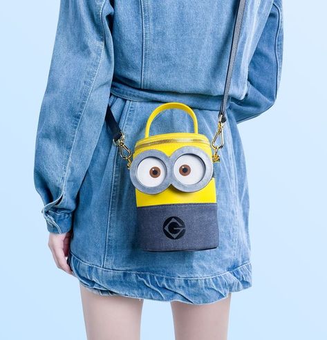 Let the minion embellish your outfit of the day. #FION #SummerwithFION Disney Bounding, Abstract Line Art, Your Outfit, Fjallraven Kanken Backpack, Minion, Camera Bag, Bucket Bag, Outfit Of The Day, The Day