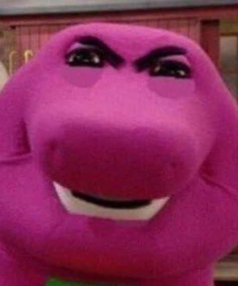 Barney Meme, Barney The Dinosaur, Troll Meme, Dibujos Toy Story, Pintor Nocturno, Purple Dinosaur, Funny Face Photo, Weird Images, Dinosaur Funny