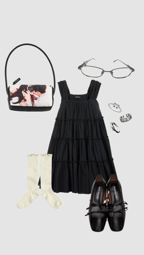 #fitinspo #summeroutfit #outfit #marcjacobsheaven #aesthetic #tinyglasses Fall Fit, 2000s Fashion Outfits, Basic Dress, 2000s Fashion, Lookbook Outfits, Lolita Fashion, Girly Girl, Outfits Casuales, Modest Outfits