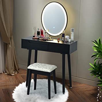 Small Vanity Ideas Bedroom, Vanity Ideas Bedroom, Vanity Makeup Table, Dressing Table Stool, Beauty Station, Padded Stool, Makeup Dressing Table, Vanity Table Set, Wooden Vanity