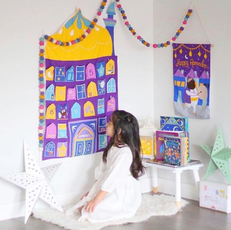 Manal Aman on Instagram: “Short on time but want to make Ramadan festive for the kids? Shop our @crateandkids collection online. It’ll instantly transform your space…” Ramadhan Activities, Ramadan Corner, Ramadan Board, Ramadhan Decor, Ramadan Advent Calendar, Ramadan Diy, Ramadan Craft, Muslim Prayer Room Ideas, Islamic Crafts