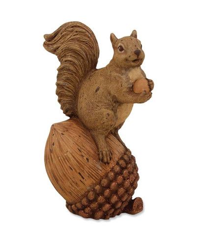 Squirrel on Acorn - Thanksgiving & Harvest Decorations Squirrel Pictures, Wood Serving Bowl, Squirrel Figurine, Bethany Lowe Designs, Thanksgiving Harvest, Mini Washing Machine, Bethany Lowe, Pumpkin Pillows, A Squirrel