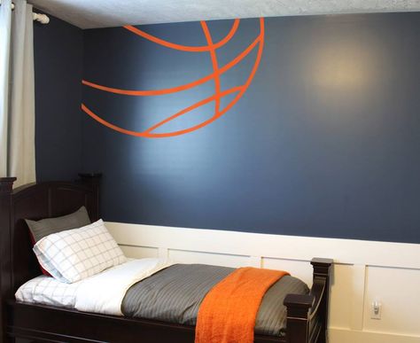 Now Trending: Basketball decal. What do you think, would you include this in your home?   #basketball #trending #beautifulwalldecals #walldecals #decal #sports pinned with Pinvolve - pinvolve.co Basketball Themed Bedroom, Basketball Theme Room, Basketball Bedroom, Basketball Room, Sport Bedroom, Basketball Wall, Kids Room Decals, Boys Bedroom Decor, A Basketball